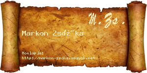 Markon Zsóka névjegykártya